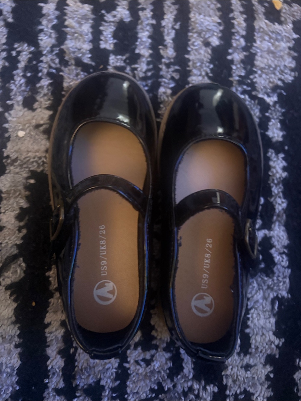 Kids Black Mary Jane Patent Shoes